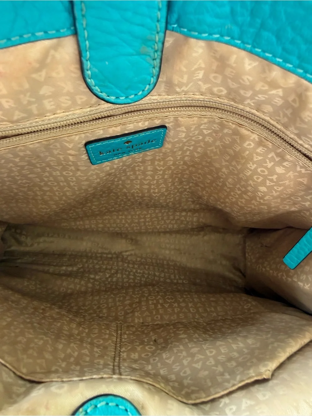 kate spade Teal Perforated Leather Tote